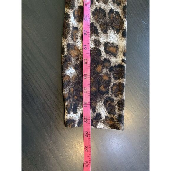 Oleg Cassini Animal Print Cocktail Event Dress Medium Belted‎ Faux Wrap Mini Mob - Picture 11 of 13